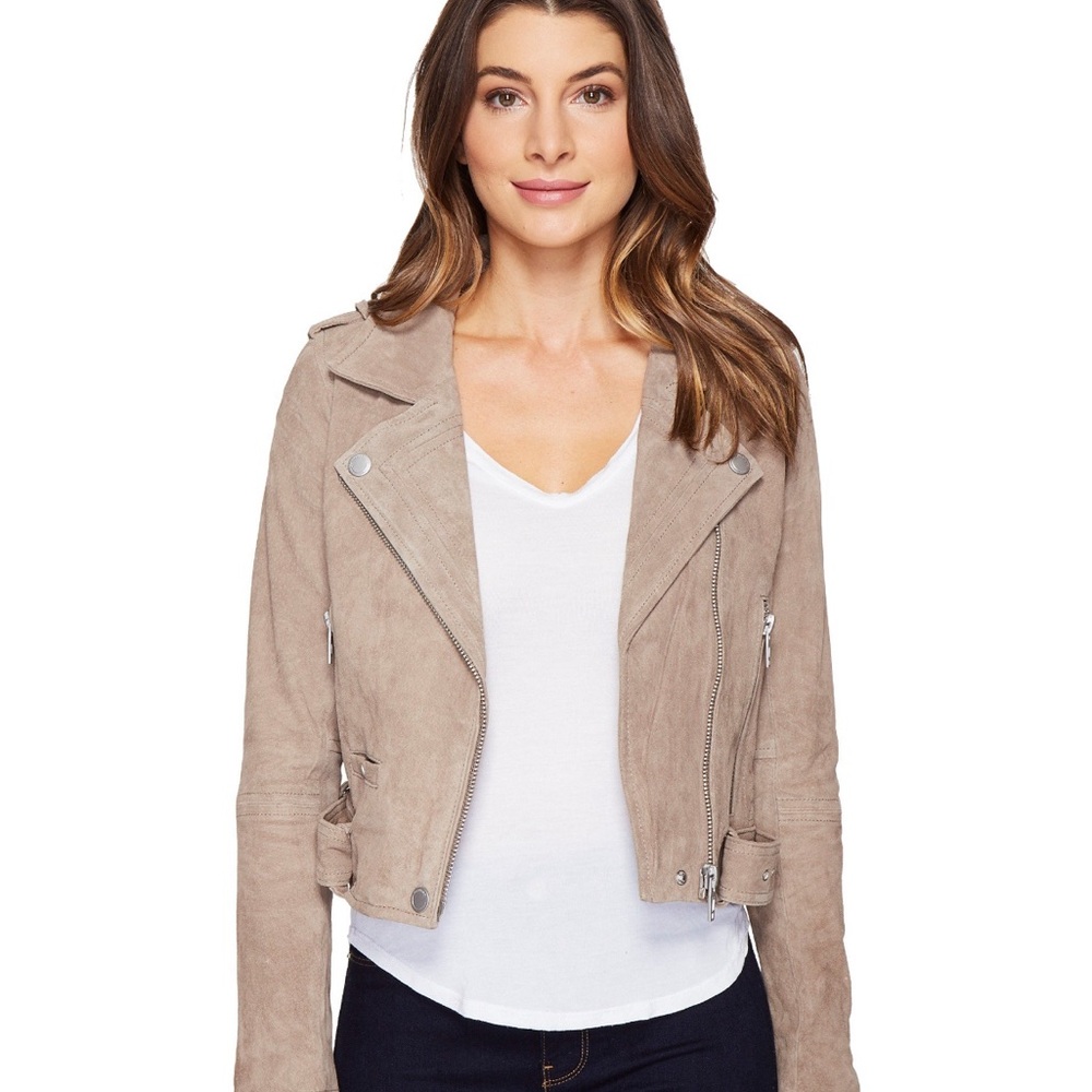 Marc New York genuine suede leather moto jacket XL